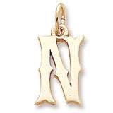 Initial N charm in Yellow Gold Plated hide-image