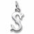 Initial S charm in Sterling Silver hide-image