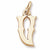 Initial V charm in Yellow Gold Plated hide-image