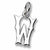 Initial W charm in 14K White Gold hide-image