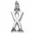 Initial X charm in Sterling Silver hide-image