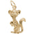 Gopher Charm in Yellow Gold Plated