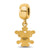 William And Mary Small Charm Dangle Bead in Gold Plated