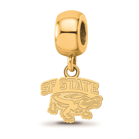 Gold Plated LogoArt San Francisco State University Bead Charm Xs Da