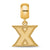 Xavier University Small Charm Dangle Bead in Gold Plated