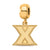 Gold Plated LogoArt Xavier University Small Dangle Bead