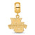 Marquette University Small Charm Dangle Bead in Gold Plated