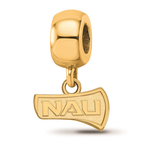 Gold Plated LogoArt Northern Arizona University Bead Charm Xs Dangl