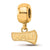 Gold Plated LogoArt Northern Arizona University Bead Charm Xs Dangl