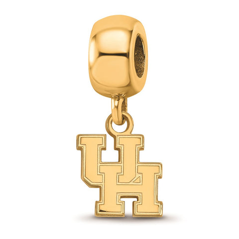 Gold Plated LogoArt University of Houston Xs Dangle Bead Charm