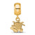 Wichita State University Xs Charm Dangle Bead Charm in Gold Plated