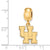 University of Houston Small Charm Dangle Bead in Gold Plated