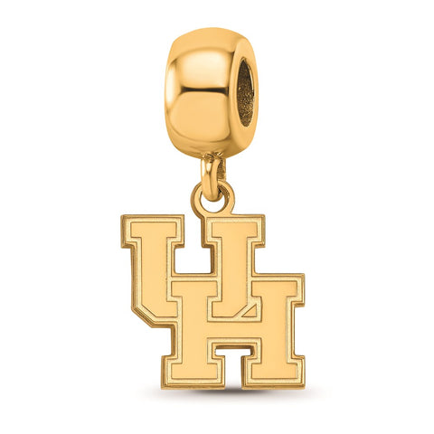 Gold Plated LogoArt University of Houston Small Dangle Bead