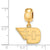 University of Dayton Small Charm Dangle Bead in Gold Plated