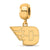 Gold Plated LogoArt University of Dayton Small Dangle Bead