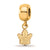 Gold Plated NHL LogoArt Toronto Maple Leafs Xs Dangle Bead Charm