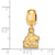 Northern Illinois University Xs Charm Dangle Bead in Gold Plated