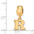 Rutgers Xs Charm Dangle Bead Charm in Gold Plated