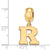 Rutgers Small Charm Dangle Bead in Gold Plated