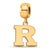 Gold Plated LogoArt Rutgers Small Dangle Bead