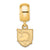 U.S. Military Academy Xs Charm Dangle Bead Charm in Gold Plated