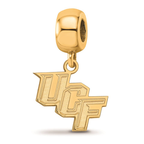 Gold Plated LogoArt University of Central Florida Small Dangle Bead