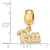 University of Pittsburgh Xs Charm Dangle Bead Charm in Gold Plated