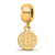 Gold Plated NHL LogoArt Boston Bruins Xs Dangle Bead Charm