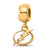 Gold Plated NHL LogoArt Tampa Bay Lightning Xs Dangle Bead Charm