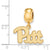 University of Pittsburgh Small Charm Dangle Bead in Gold Plated