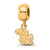 Gold Plated LogoArt University of Kansas Xs Dangle Bead Charm