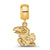 University of Kansas Small Charm Dangle Bead in Gold Plated