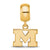 Michigan (University of) Xs Charm Dangle Bead Charm in Gold Plated