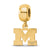 Michigan (University of) Xs Charm Dangle Bead Charm in Gold Plated