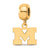 Gold Plated LogoArt Michigan (University of) Xs Dangle Bead Charm