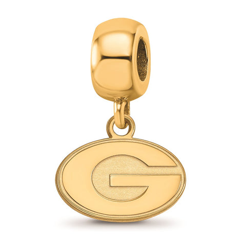 Gold Plated LogoArt University of Georgia Xs Dangle Bead Charm