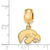 University of Iowa Xs Charm Dangle Bead Charm in Gold Plated