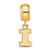 University of Illinois Xs Charm Dangle Bead Charm in Gold Plated