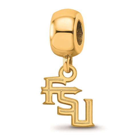 Gold Plated Logo Art Florida State University Xs Dangle Bead Charm