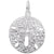 Sand Dollar Charm In 14K White Gold