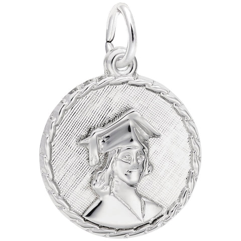 Graduation Charm In Sterling Silver