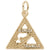 Bermuda Triangle Charm in Yellow Gold Plated