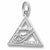 Bermuda Triangle charm in 14K White Gold hide-image