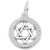 Star Of David Charm In 14K White Gold