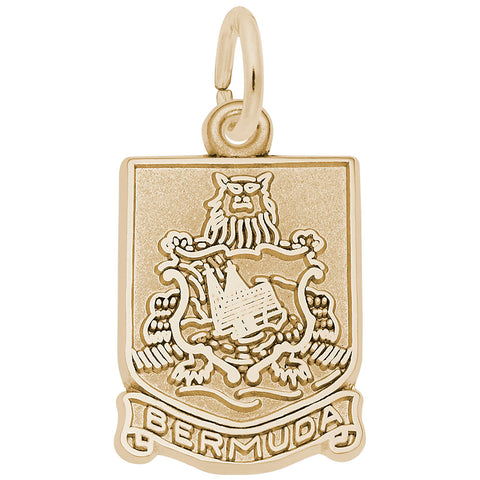 Bermuda Crest Charm In Yellow Gold