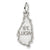 St. Lucia Map charm in Sterling Silver hide-image