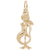 Mermaid Charm In Yellow Gold