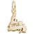 Newfoundland Map Charm in Yellow Gold Plated