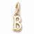 Initial B charm in 14K Yellow Gold