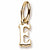 Initial E charm in 14K Yellow Gold